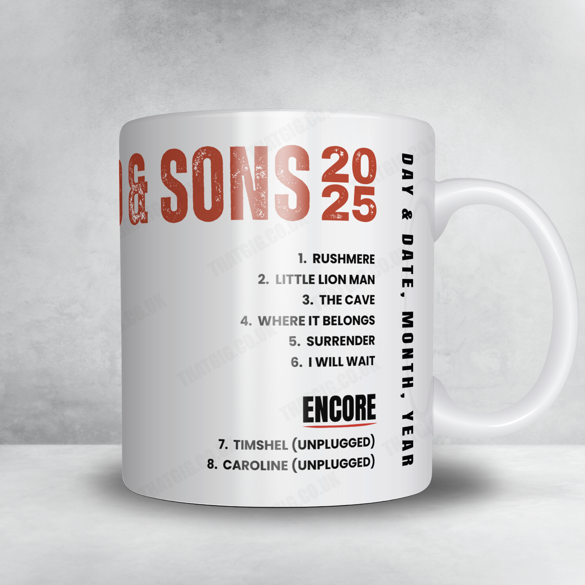 Mumford & Sons Setlist Poster - PRYZM, Kingston upon Thames - April 3rd, 2025