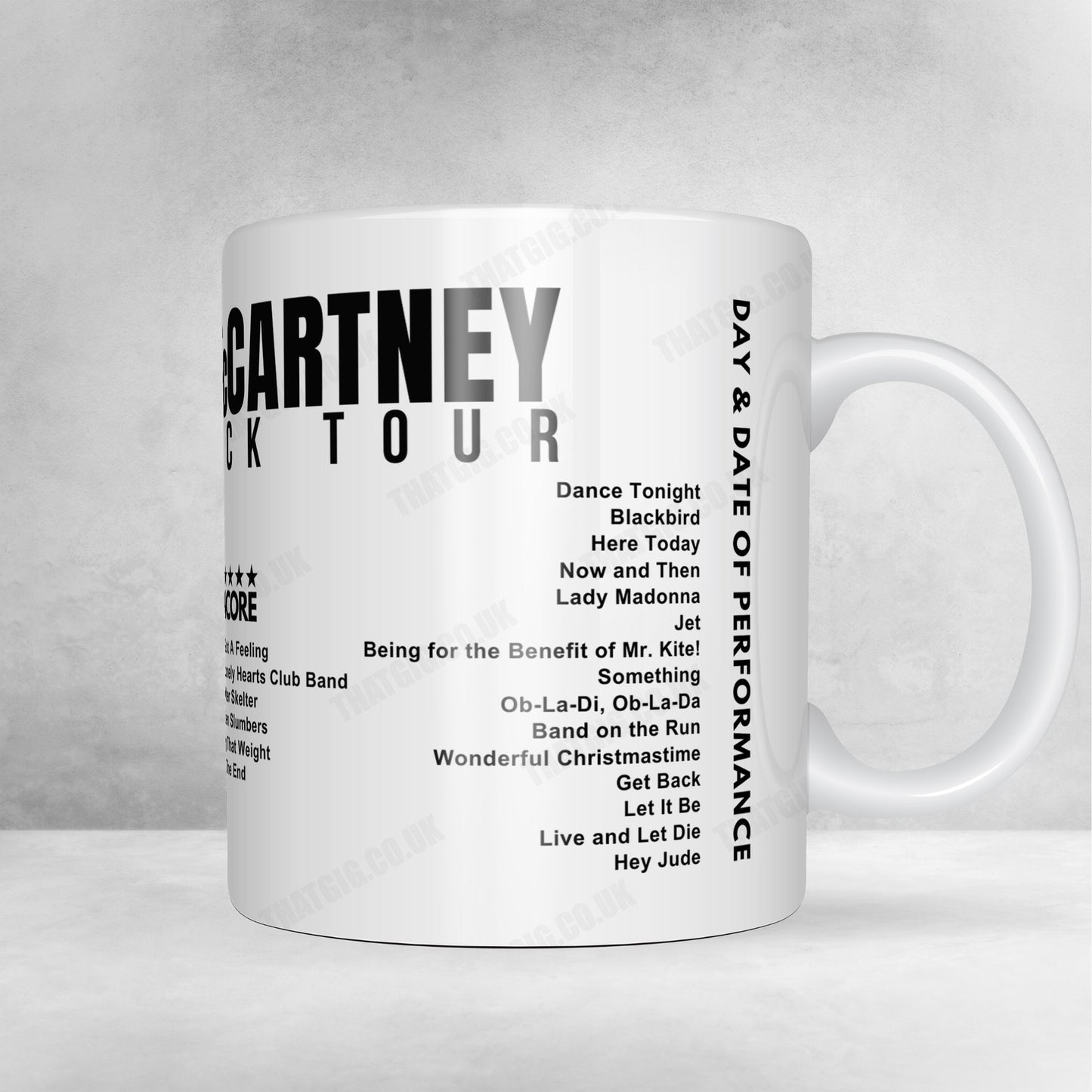 Paul McCartney Setlist Mug - SoFi Stadium, Inglewood - May 13th, 2022