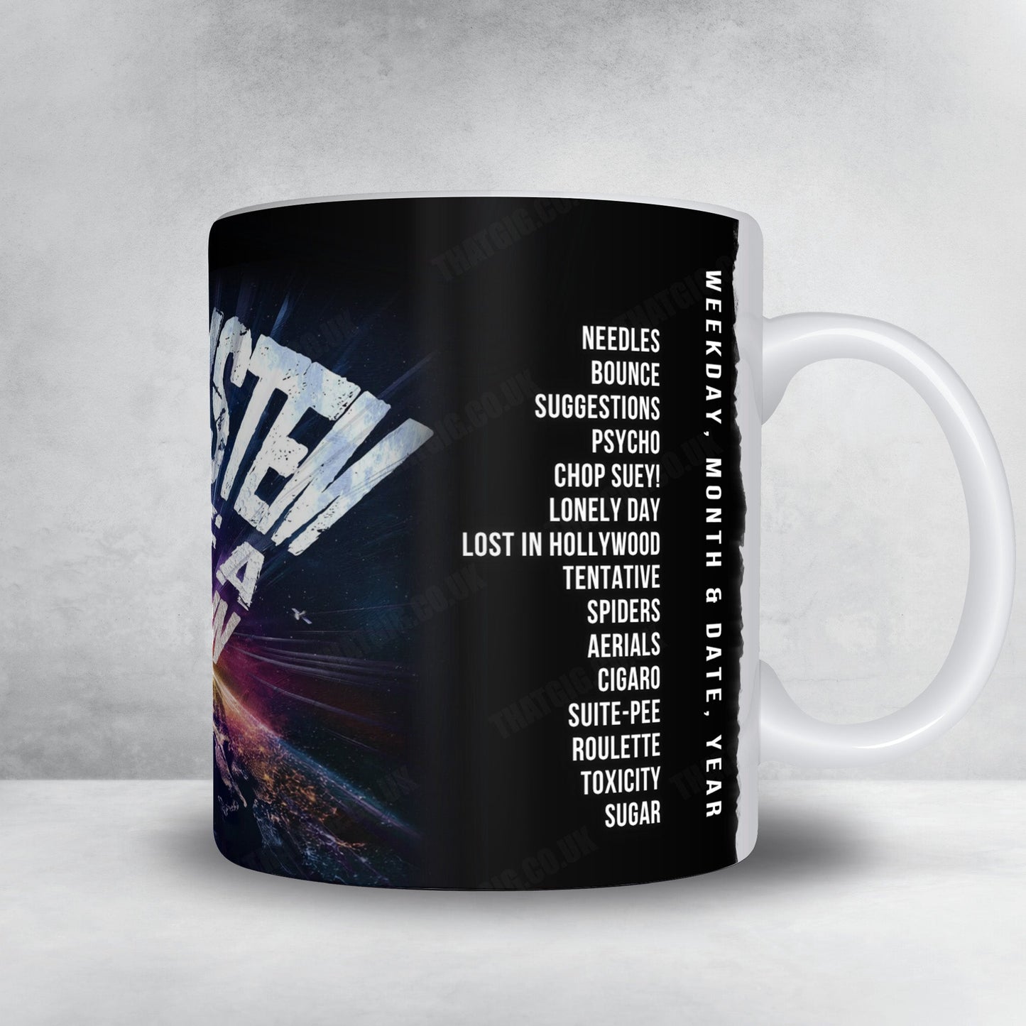 System of a Down Setlist Mug - Strawberry Arena, Solna - June 29th, 2026