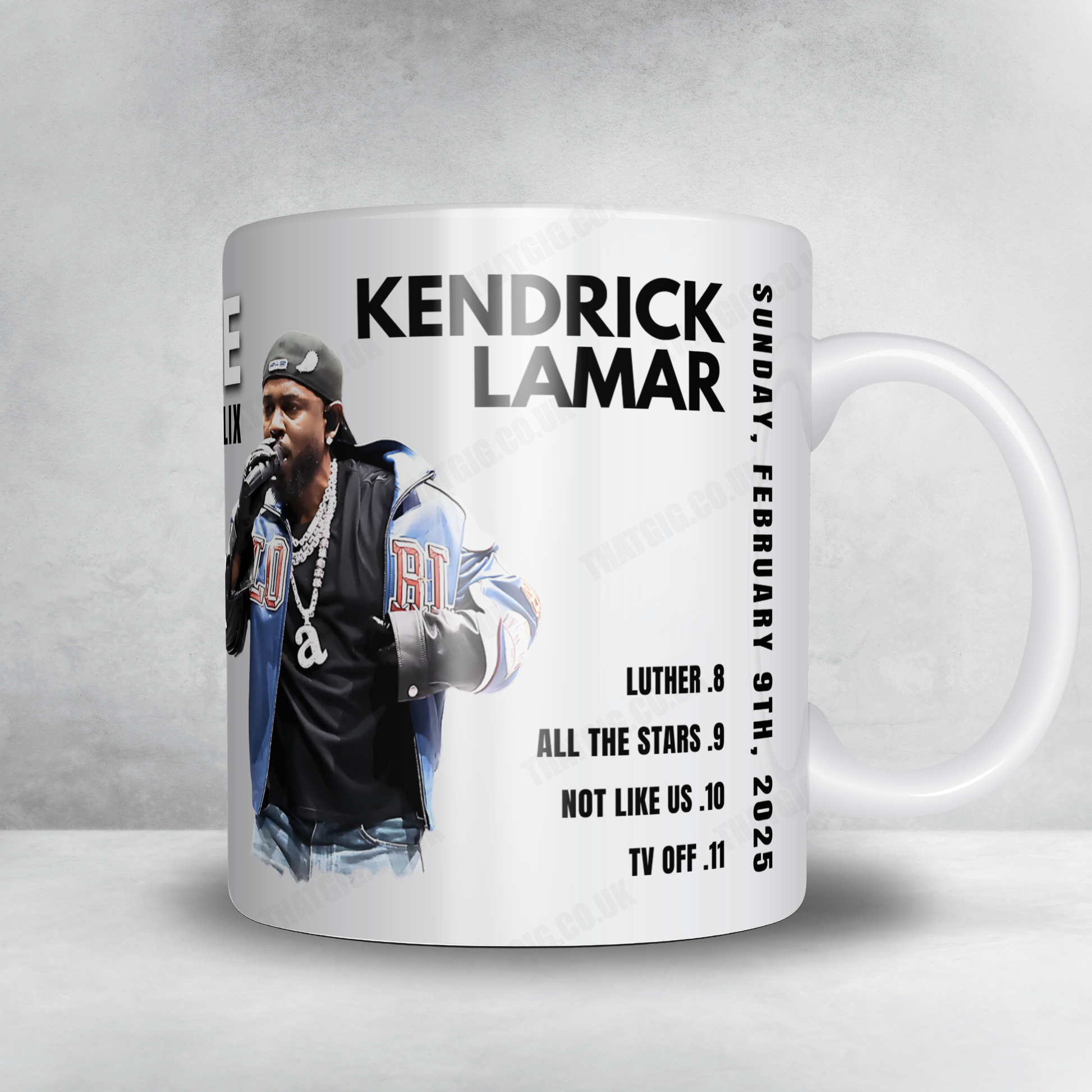 Kendrick Lamar Setlist Poster - Halftime Super Bowl LIX, Caesars Superdome, New Orleans - February 9th, 2025