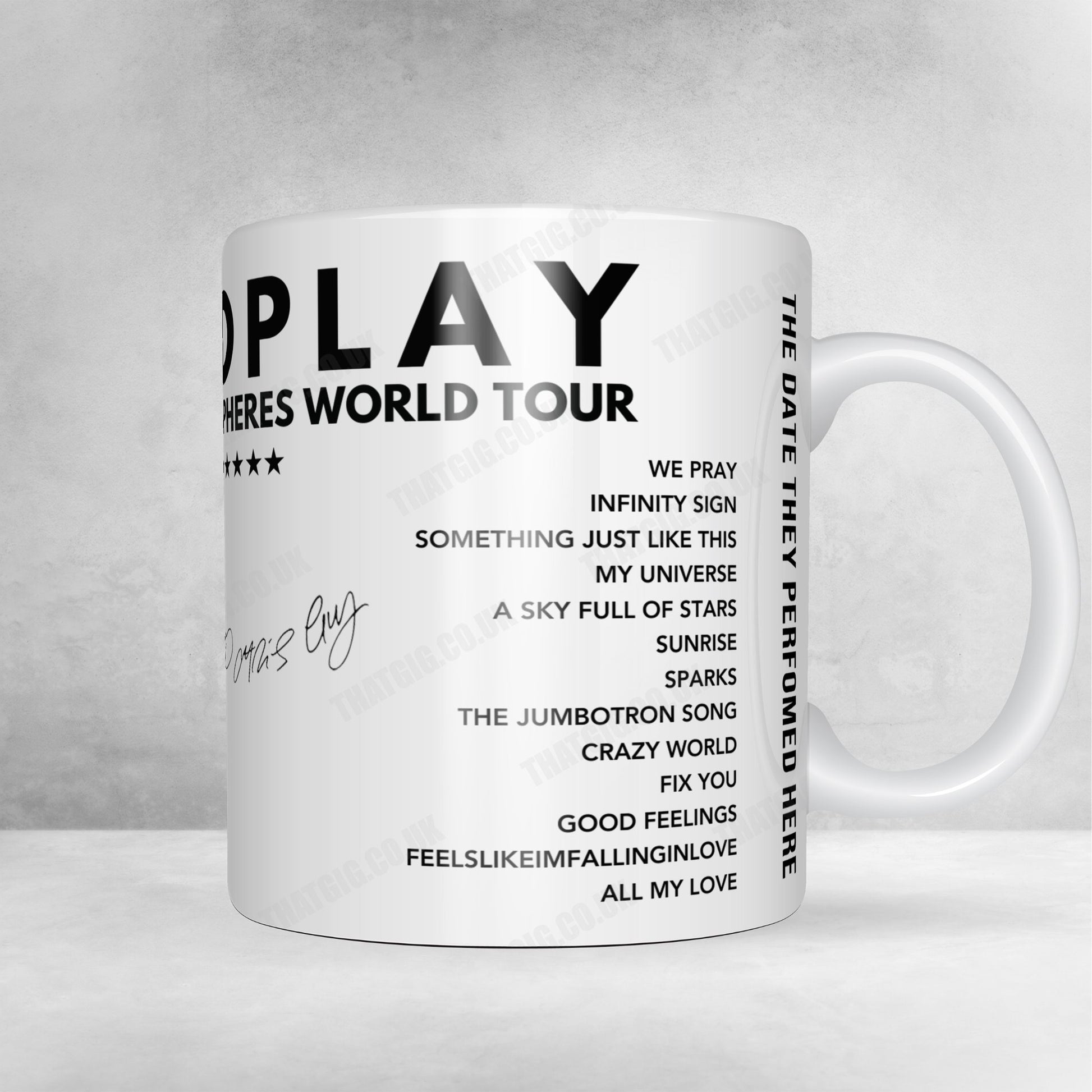 Coldplay Setlist Poster - Zayed Sports City Stadium, Abu Dhabi - January 11th, 2025