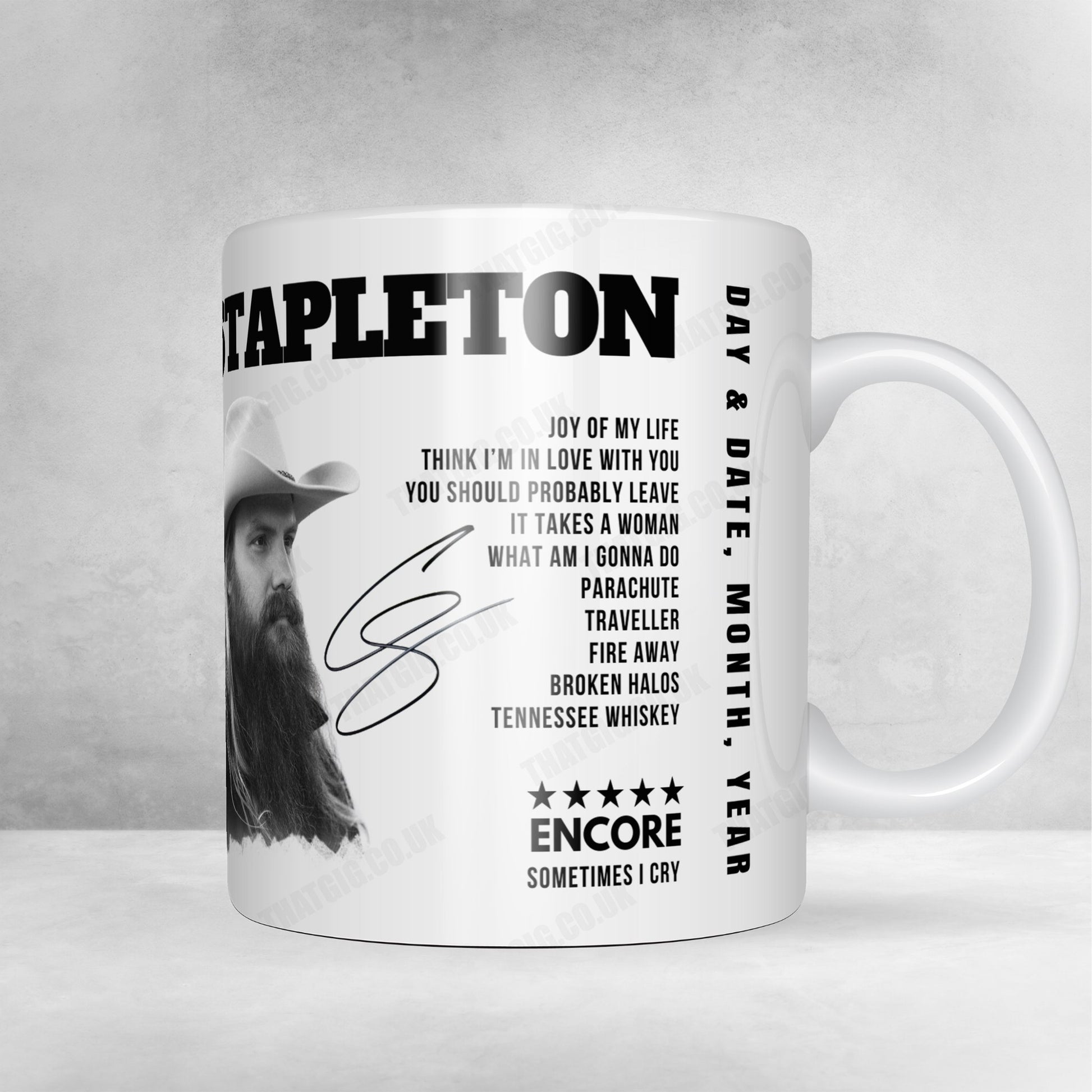 Chris Stapleton Setlist Mug - Soldier Field, Chicago - July 20th, 2024