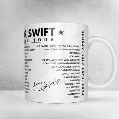 Taylor Swift Setlist Poster - Olympiastadion, Munich, 28th July 2024