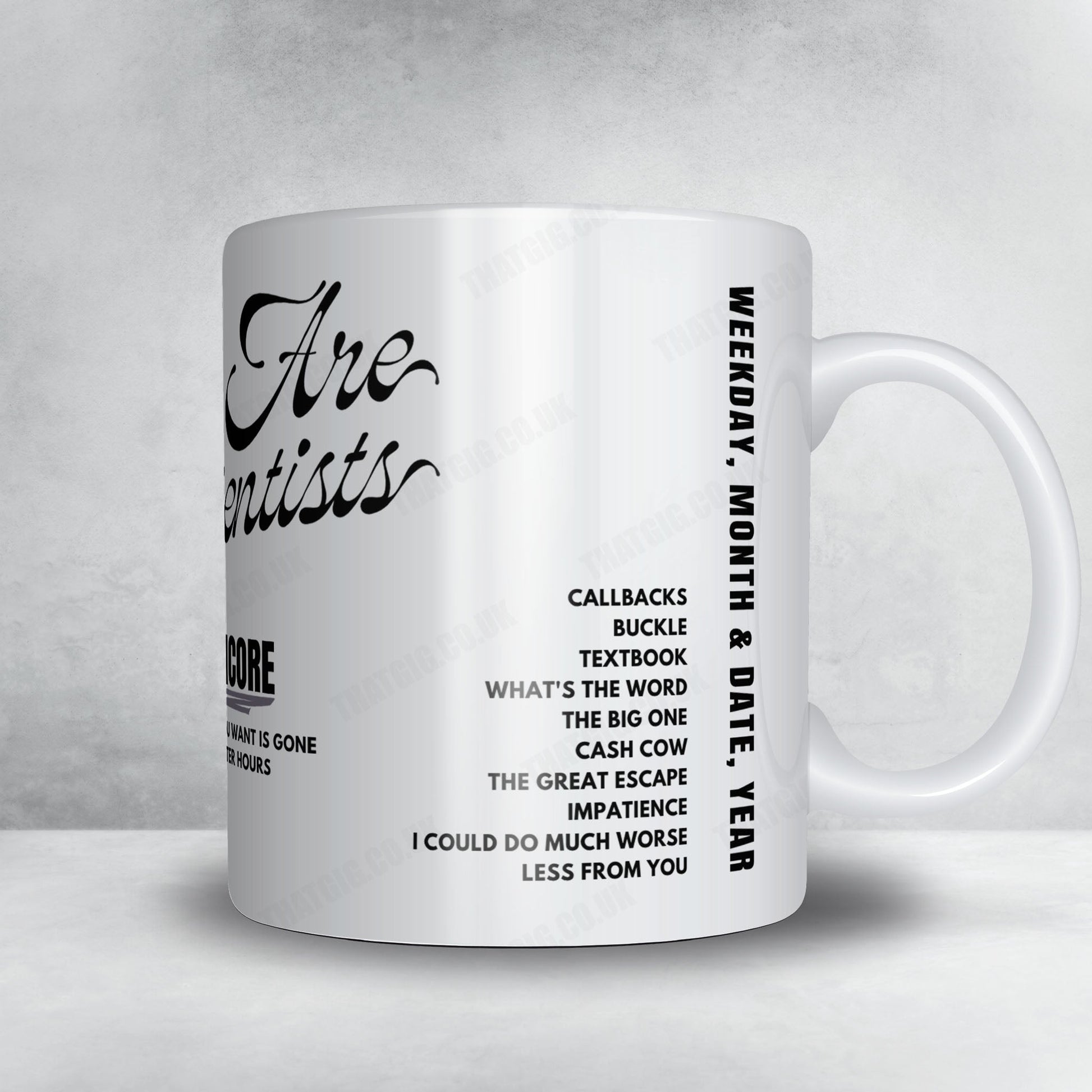 We Are Scientists Setlist Mug - Bowery Ballroom, New York - December 15th, 2023