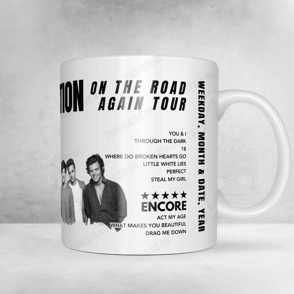 One Direction Setlist Mug - The SSE Arena Belfast, Belfast, Northern Ireland - October 23rd, 2015