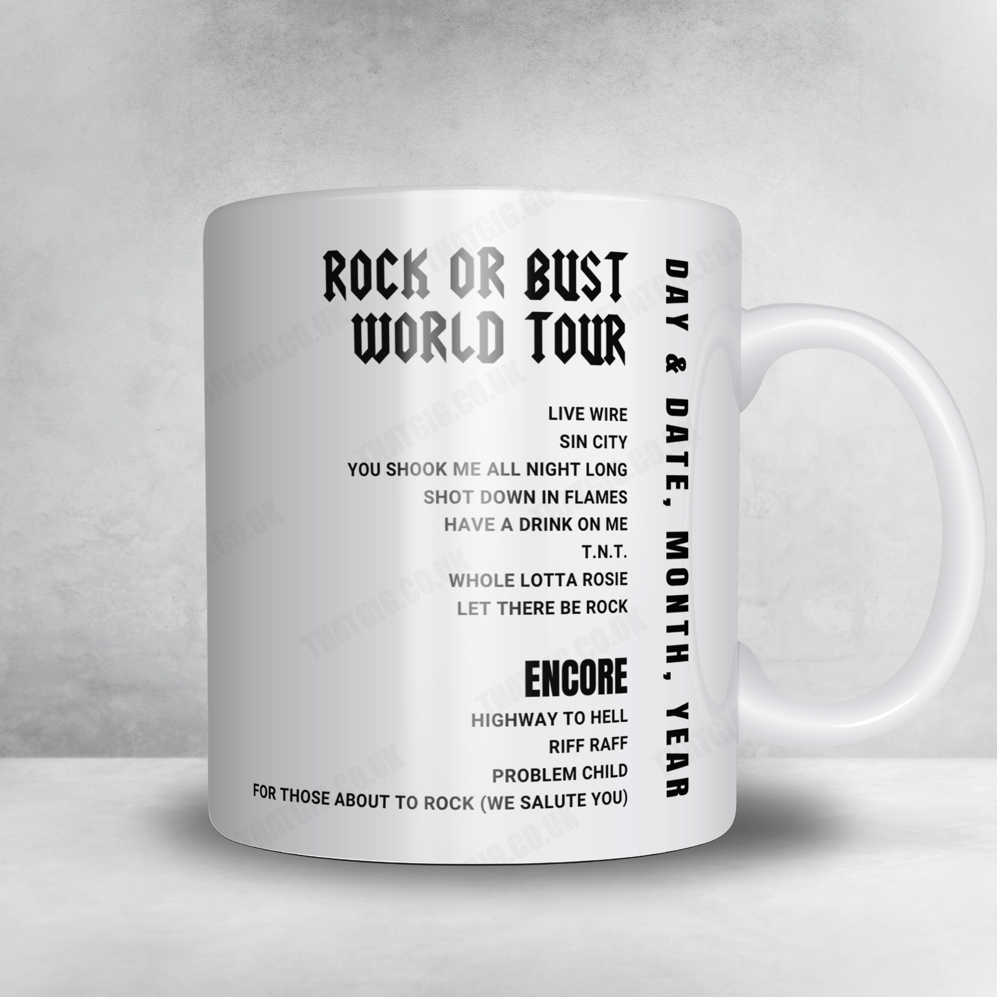 AC/DC Setlist Mug - Olympiastadion, Munich - May 21st, 2015