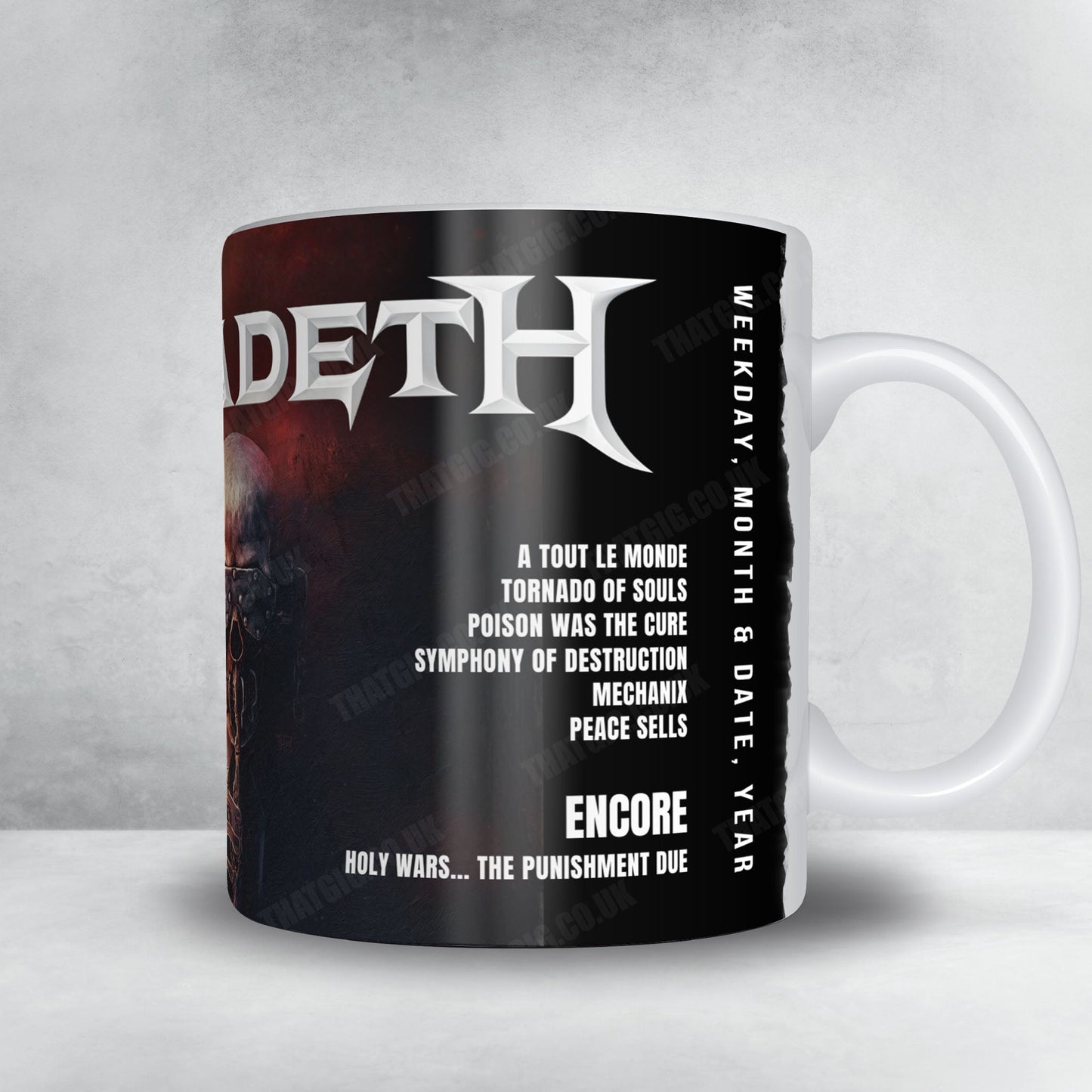 Megadeth Setlist Mug - Velodrom, Berlin - October 18th, 2025