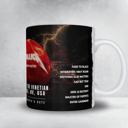Metallica Setlist Mug - Sphere at The Venetian Resort, Las Vegas - October 24th, 2026