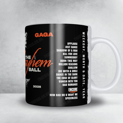 Lady Gaga Setlist Mug - Unipol Forum, Assago - October 19th, 2025