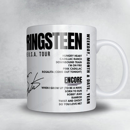 Bruce Springsteen Setlist Mug - Brendan Byrne Arena, East Rutherford - August 9th, 1984