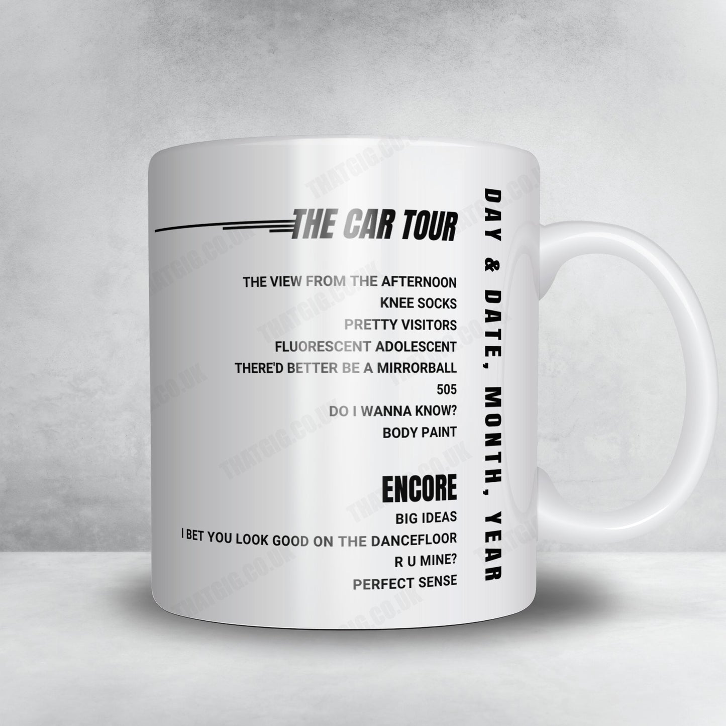 Arctic Monkeys Setlist Mug - Budweiser Stage, Toronto - September 1st, 2023