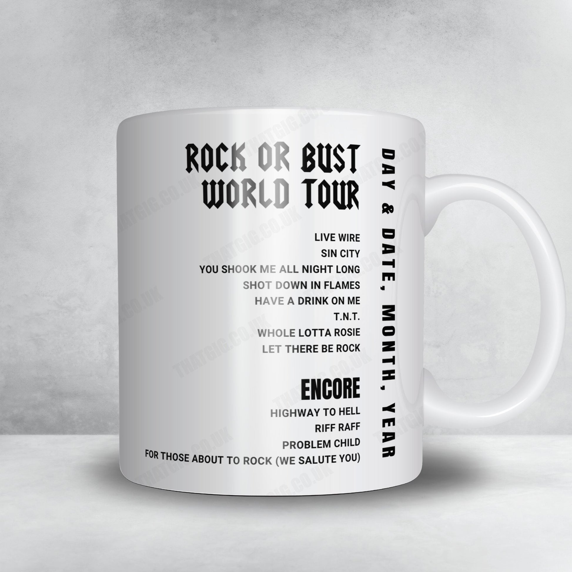 AC/DC Setlist Mug - Aviva Stadium, Dublin - July 1st, 2015