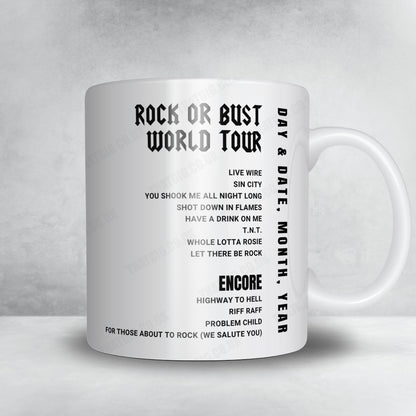 AC/DC Setlist Mug - Aviva Stadium, Dublin - July 1st, 2015