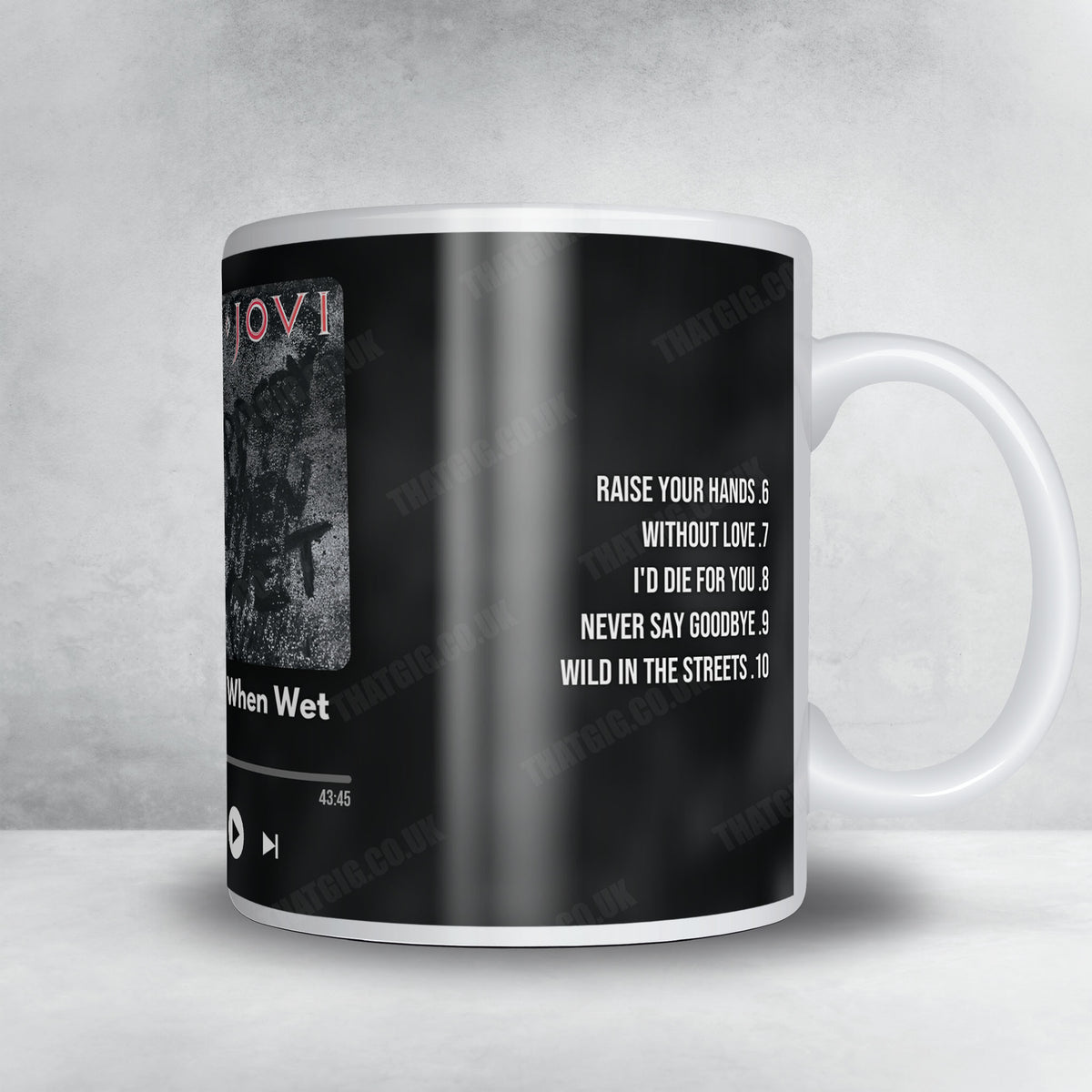 Bon Jovi "Slippery When Wet" Album Mug - Now Playing