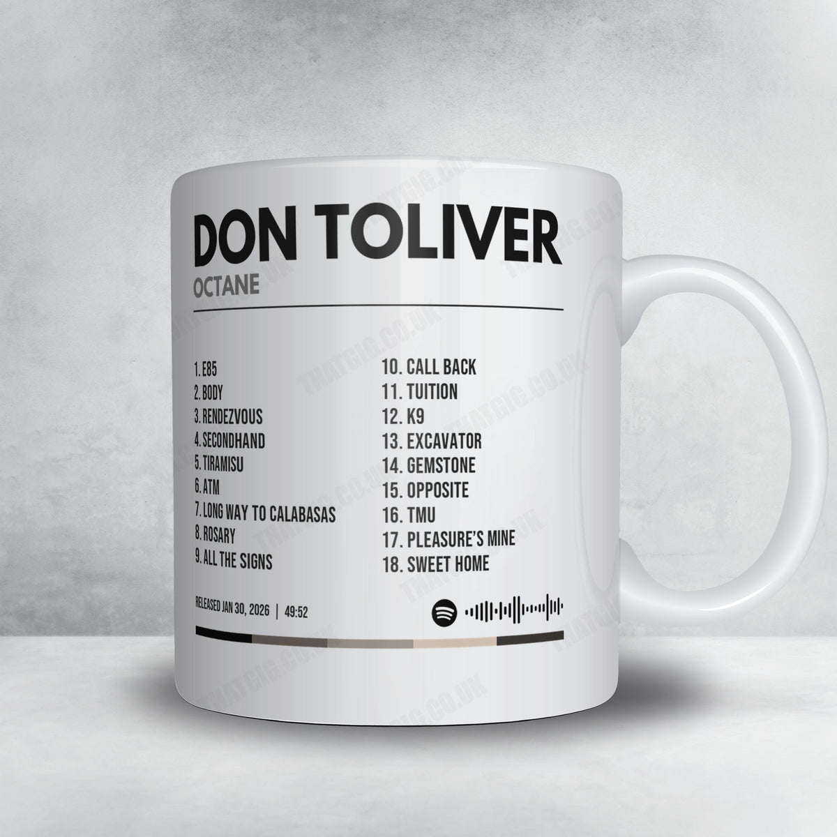 Don Toliver "OCTANE" Album Mug - Minimal