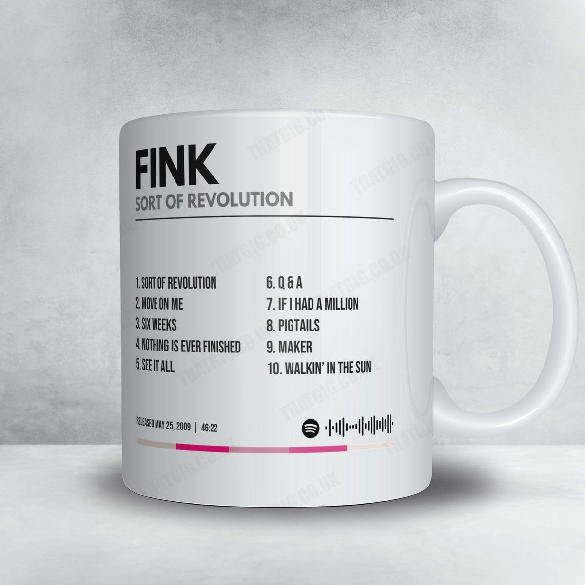 Fink "Sort of Revolution" Album Mug - Minimal