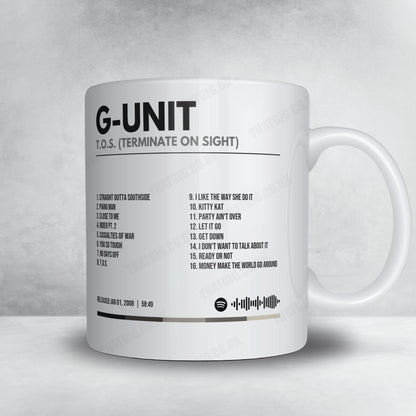 G-Unit "T·O·S (Terminate on Sight)" Album Mug - Minimal