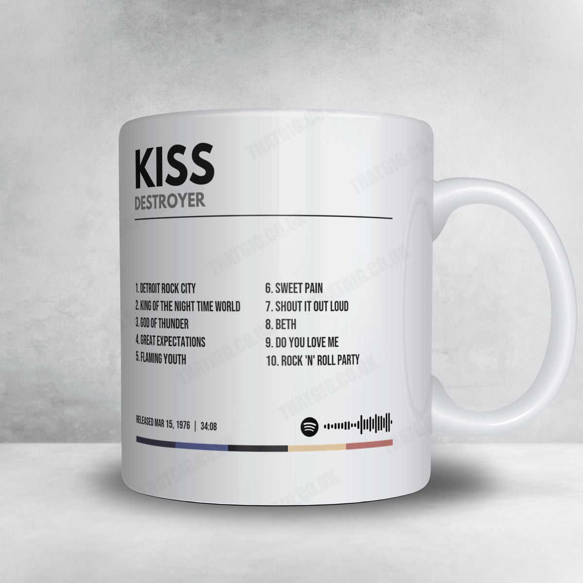 Kiss "Destroyer" Album Mug - Minimal