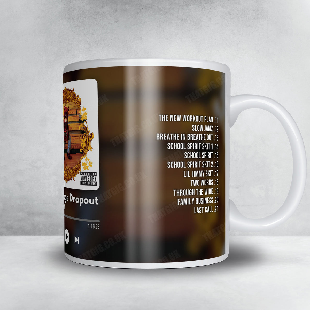 Kanye West "The College Dropout" Album Mug - Now Playing