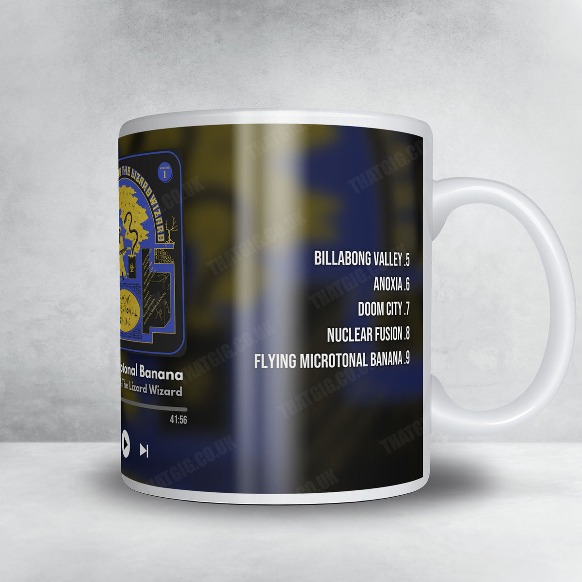 King Gizzard & The Lizard Wizard "Flying Microtonal Banana" Album Mug - Now Playing