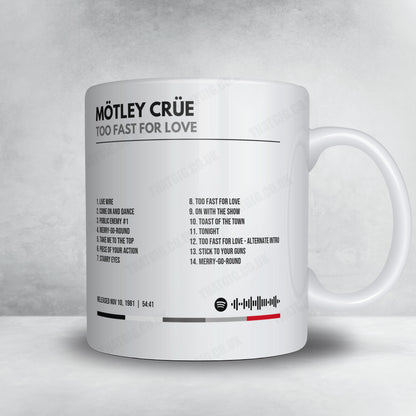 Mötley Crüe "Too Fast For Love" Album Mug - Minimal