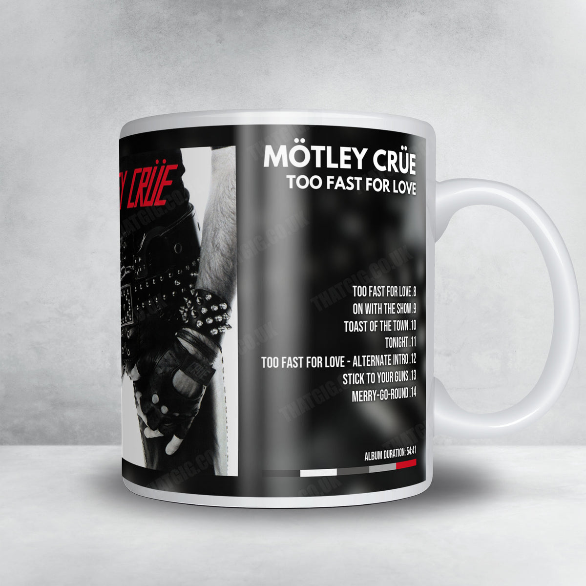 Mötley Crüe "Too Fast For Love" Album Mug - Full Colour