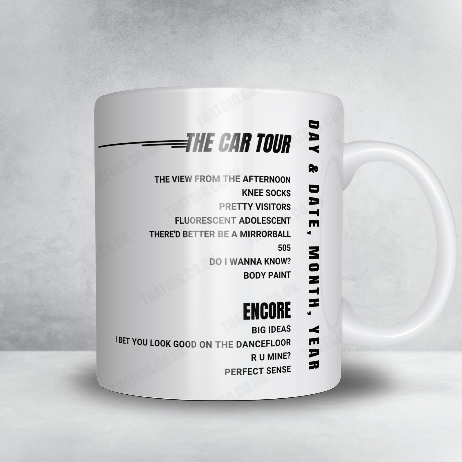 Arctic Monkeys Setlist Mug - The SSE Arena Belfast, Belfast - October 16th, 2023