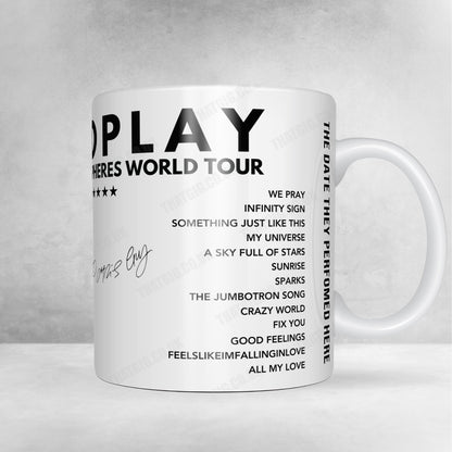 Coldplay Setlist Poster - Zayed Sports City Stadium, Abu Dhabi - January 14th, 2025