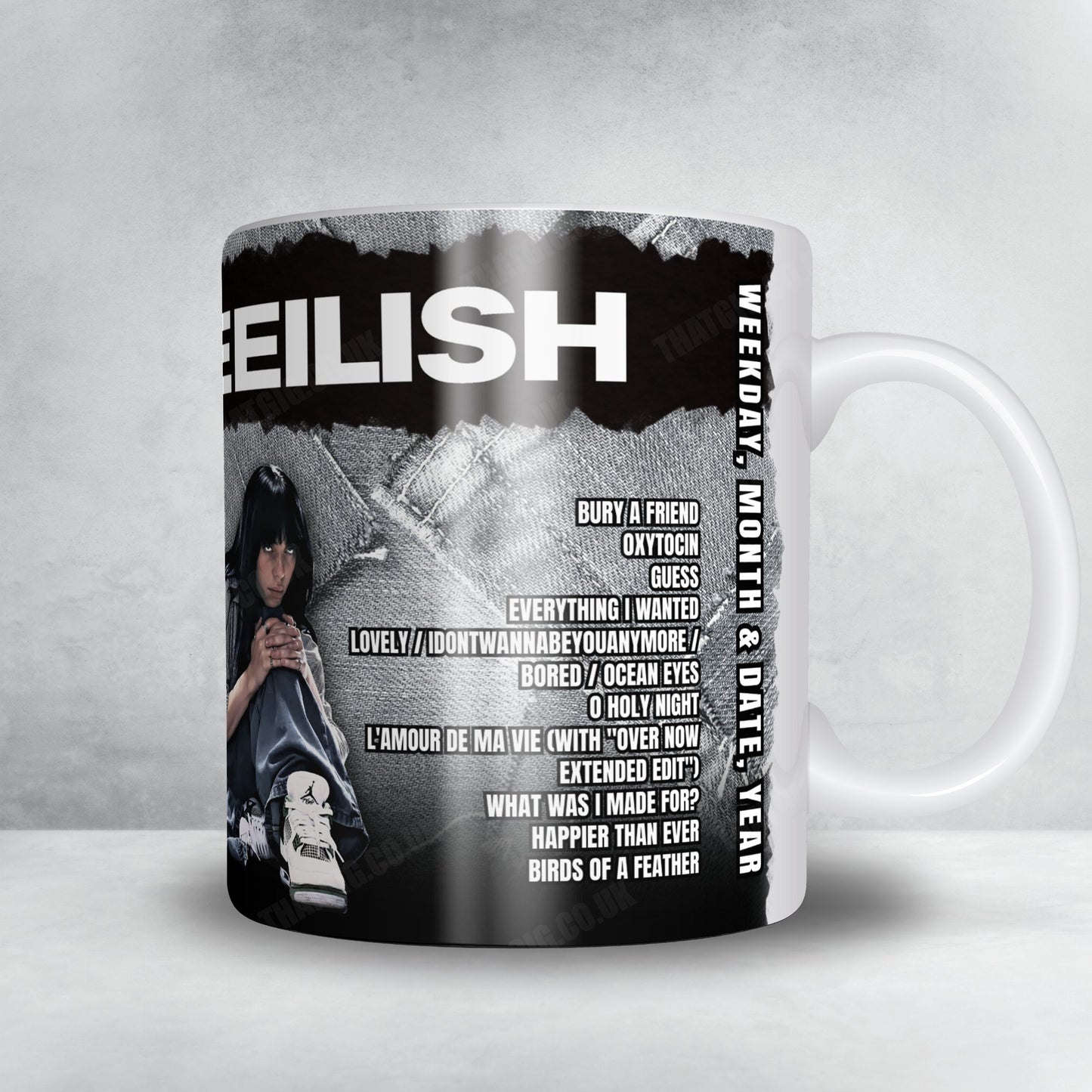 Billie Eilish Setlist Mug - Ziggo Dome, Amsterdam - May 7th, 2025