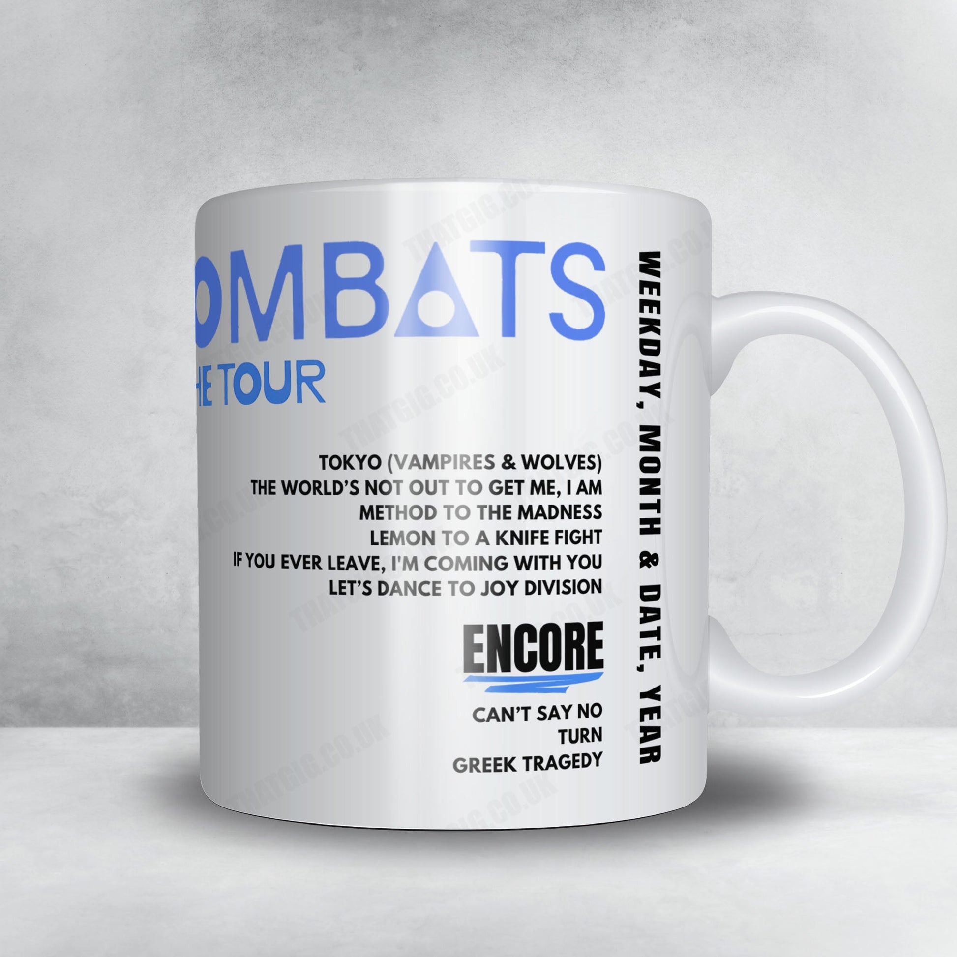 The Wombats Setlist Mug - The OVO Hydro, Glasgow - March 25th, 2025
