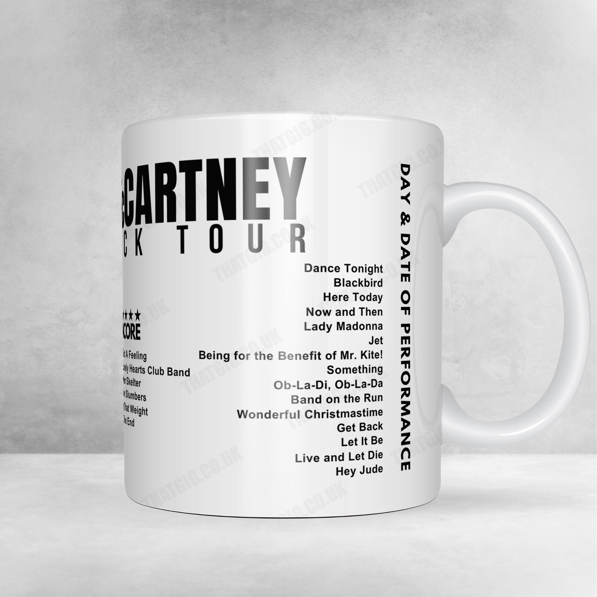 Paul McCartney Setlist Mug - Spokane Arena, Spokane - April 28th, 2022