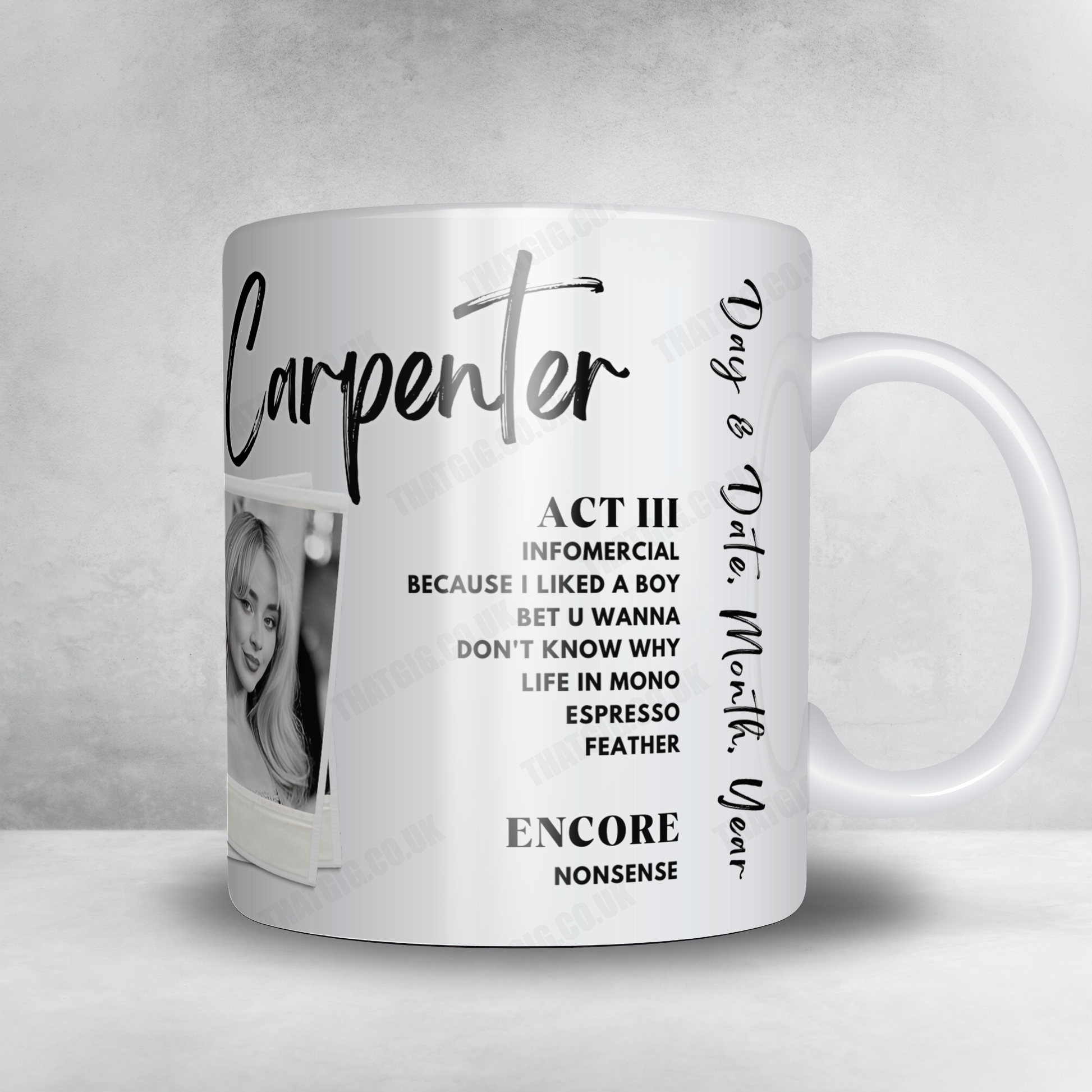 Sabrina Carpenter Setlist Mug - Scotiabank Arena, Toronto, ON, Canada - September 25th, 2024
