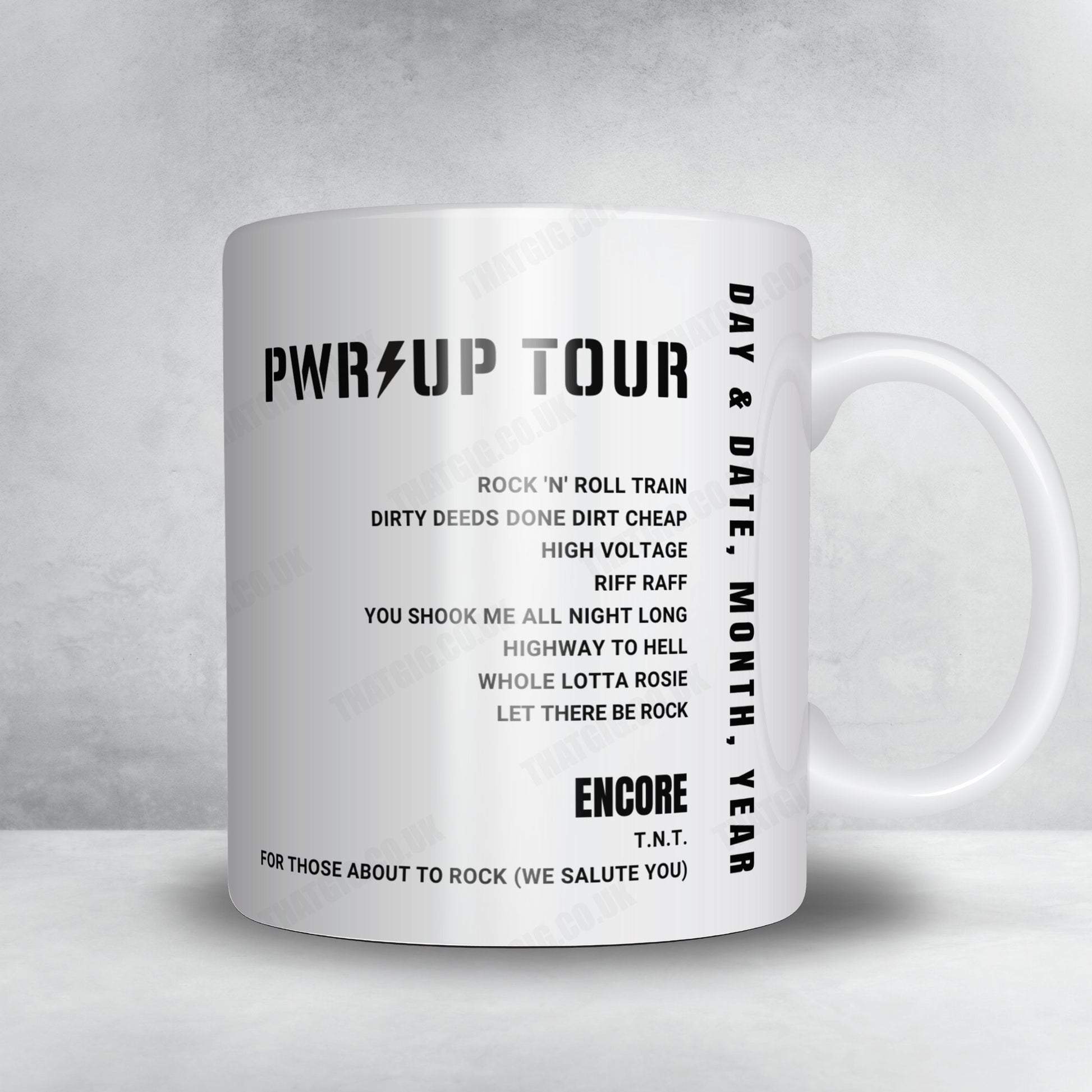 AC/DC Setlist Mug - AT&T Stadium, Arlington - April 14th, 2025