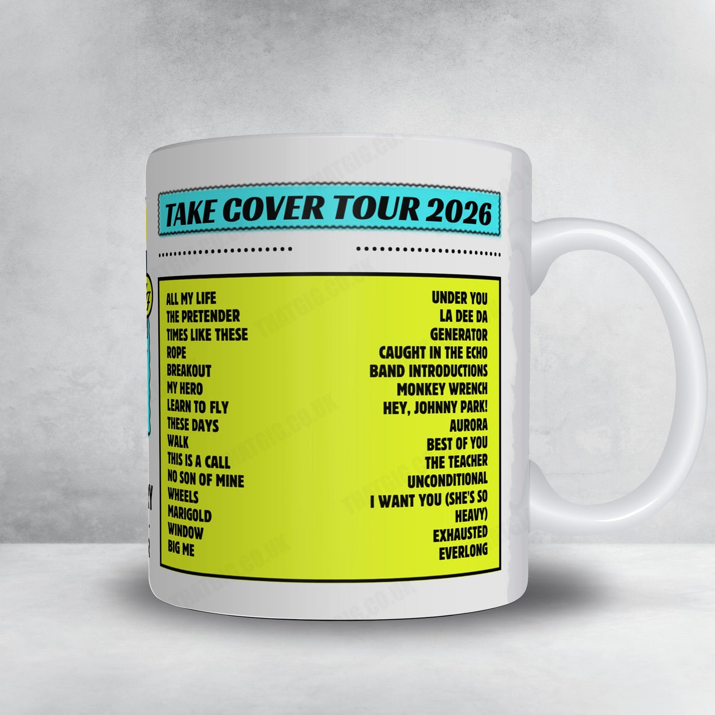 Foo Fighters Setlist Mug - Suncorp Stadium, Brisbane - November 5th, 2026