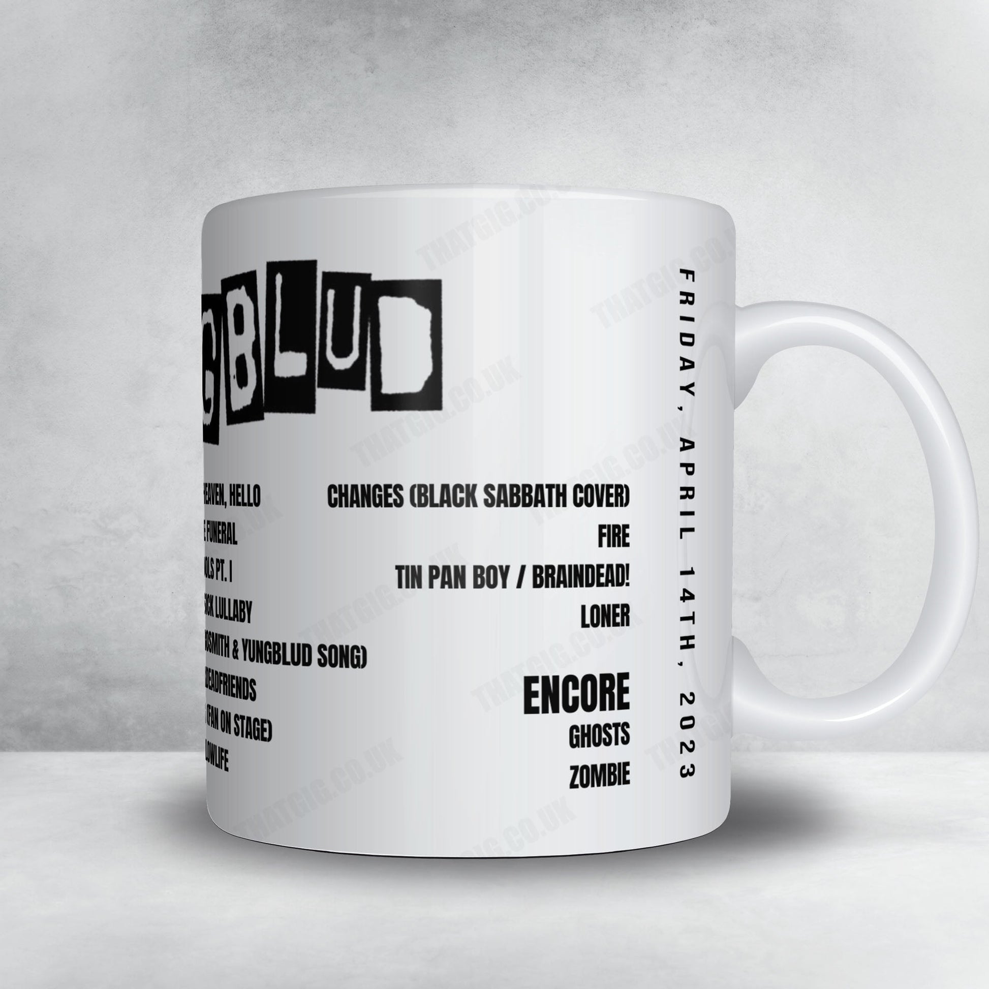 YUNGBLUD Setlist Poster - Adidas Arena, Paris - October 8th, 2025