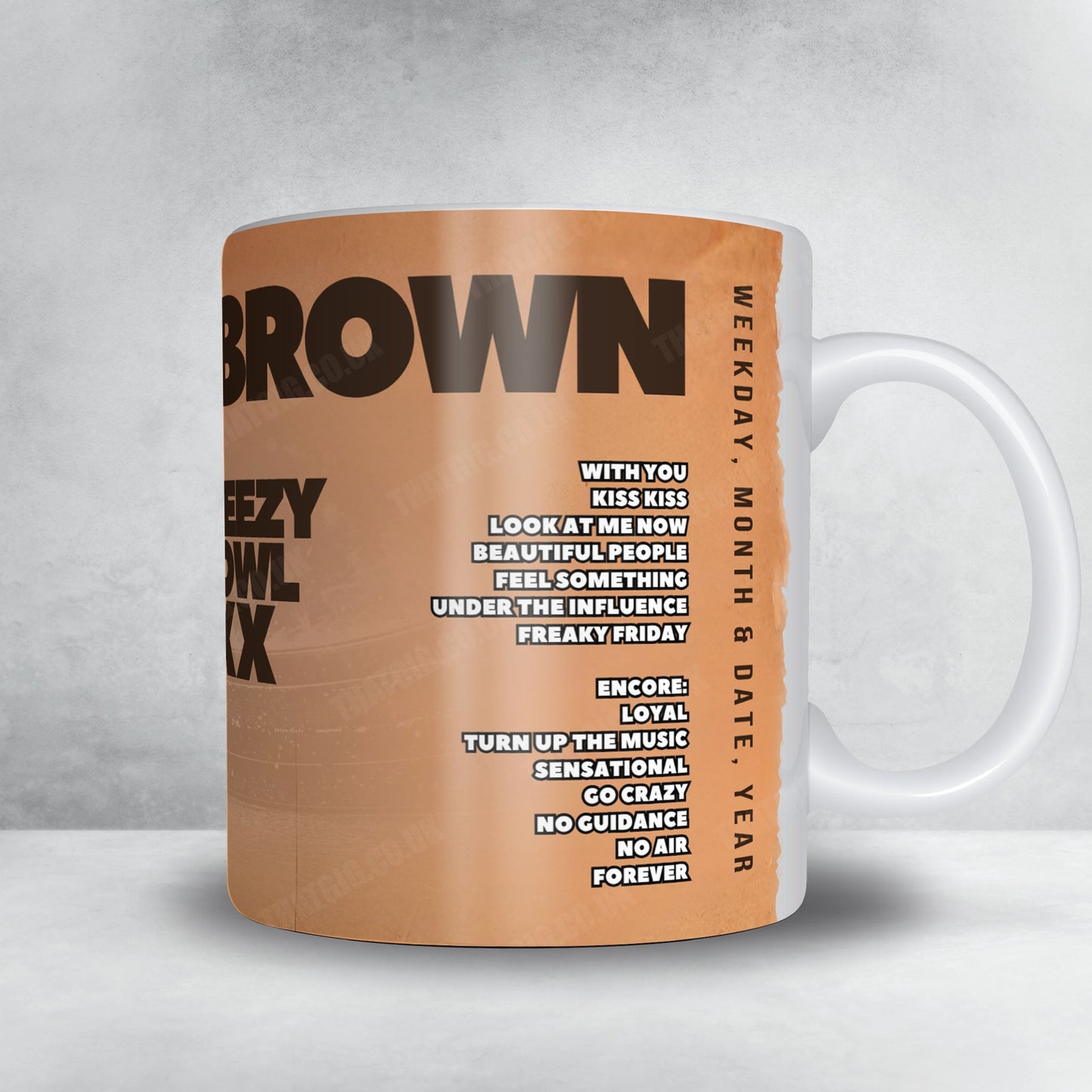 Chris Brown Setlist Mug - Johan Cruijff ArenA, Amsterdam - June 8th, 2025
