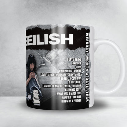 Billie Eilish Setlist Mug - Ziggo Dome, Amsterdam - May 5th, 2025