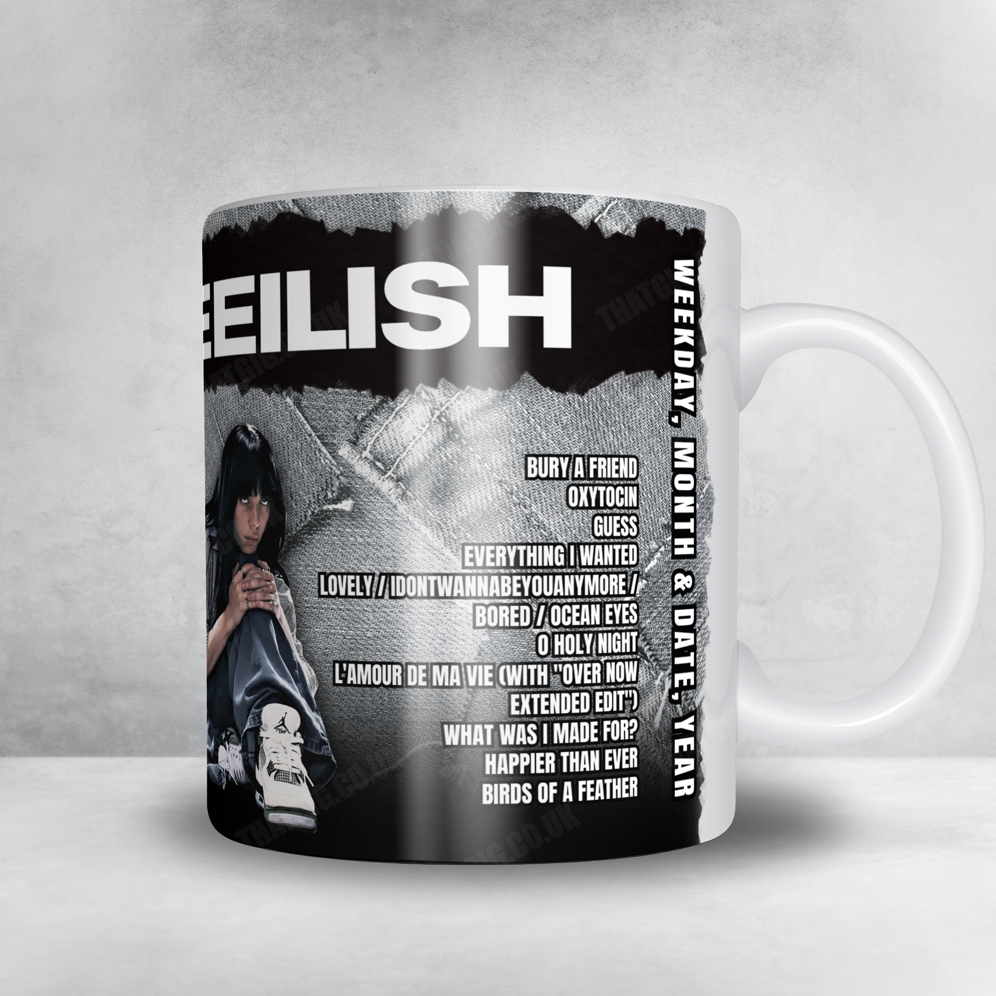 Billie Eilish Setlist Mug - Prudential Center, Newark - October 9th, 2024