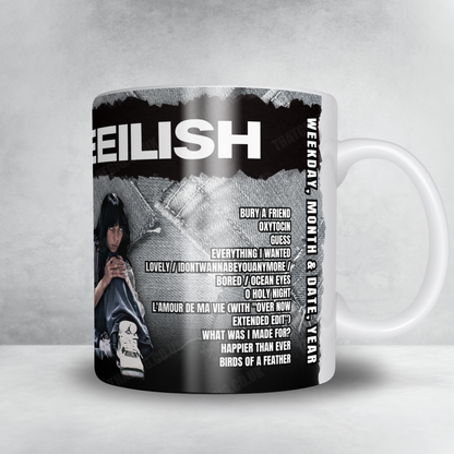 Billie Eilish Setlist Mug - Prudential Center, Newark - October 9th, 2024