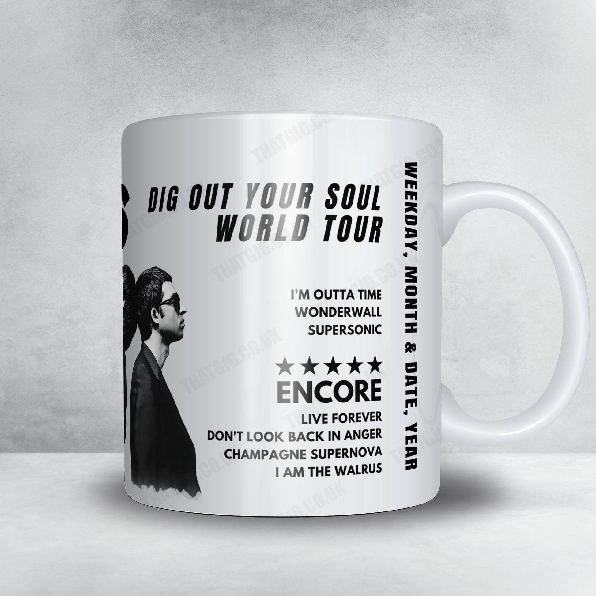 Oasis Setlist Mug - The Eden Project, St Austell - July 14th, 2009