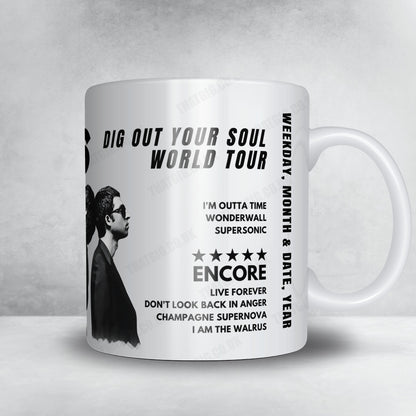 Oasis Setlist Mug - The Eden Project, St Austell - July 14th, 2009