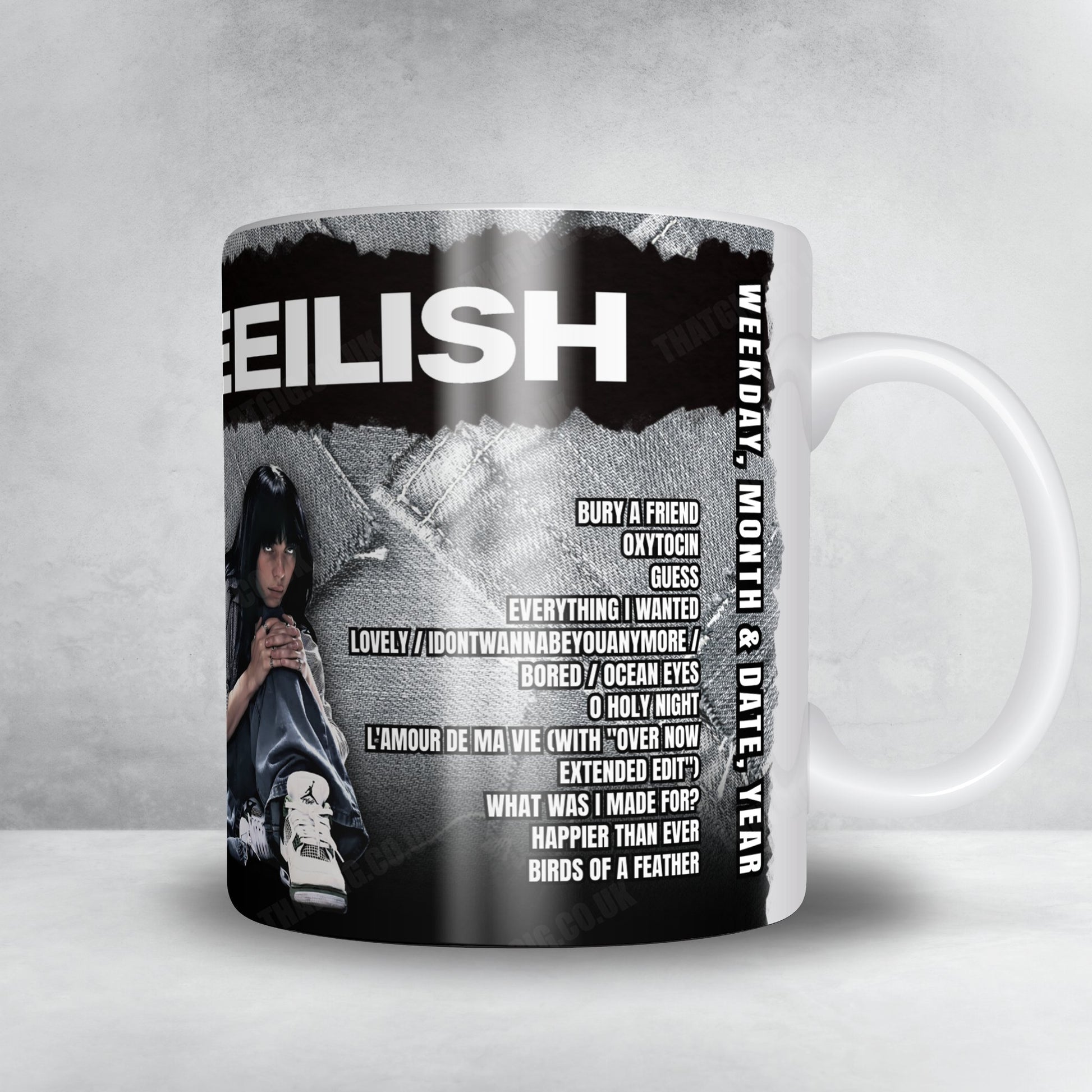 Billie Eilish Setlist Mug - Royal Arena, Copenhagen - April 28th, 2025