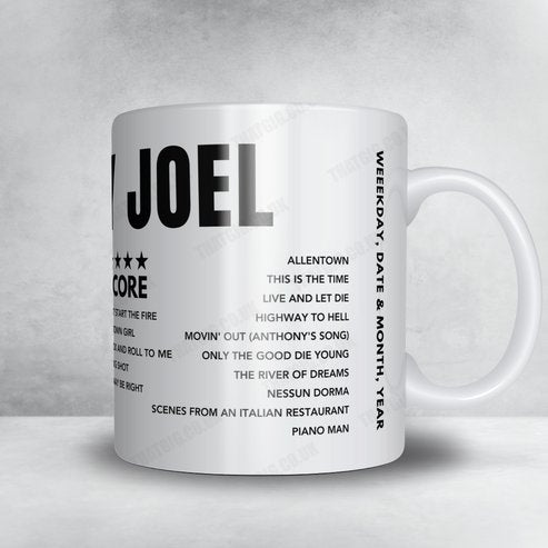 Billy Joel Setlist Mug - Mohegan Sun Arena - July 3rd, 2008