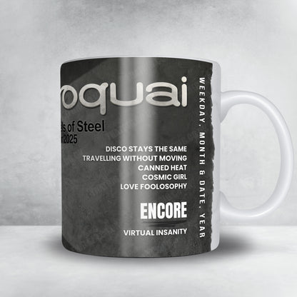 Jamiroquai Setlist Mug - The O2 Arena, London - December 14th, 2025