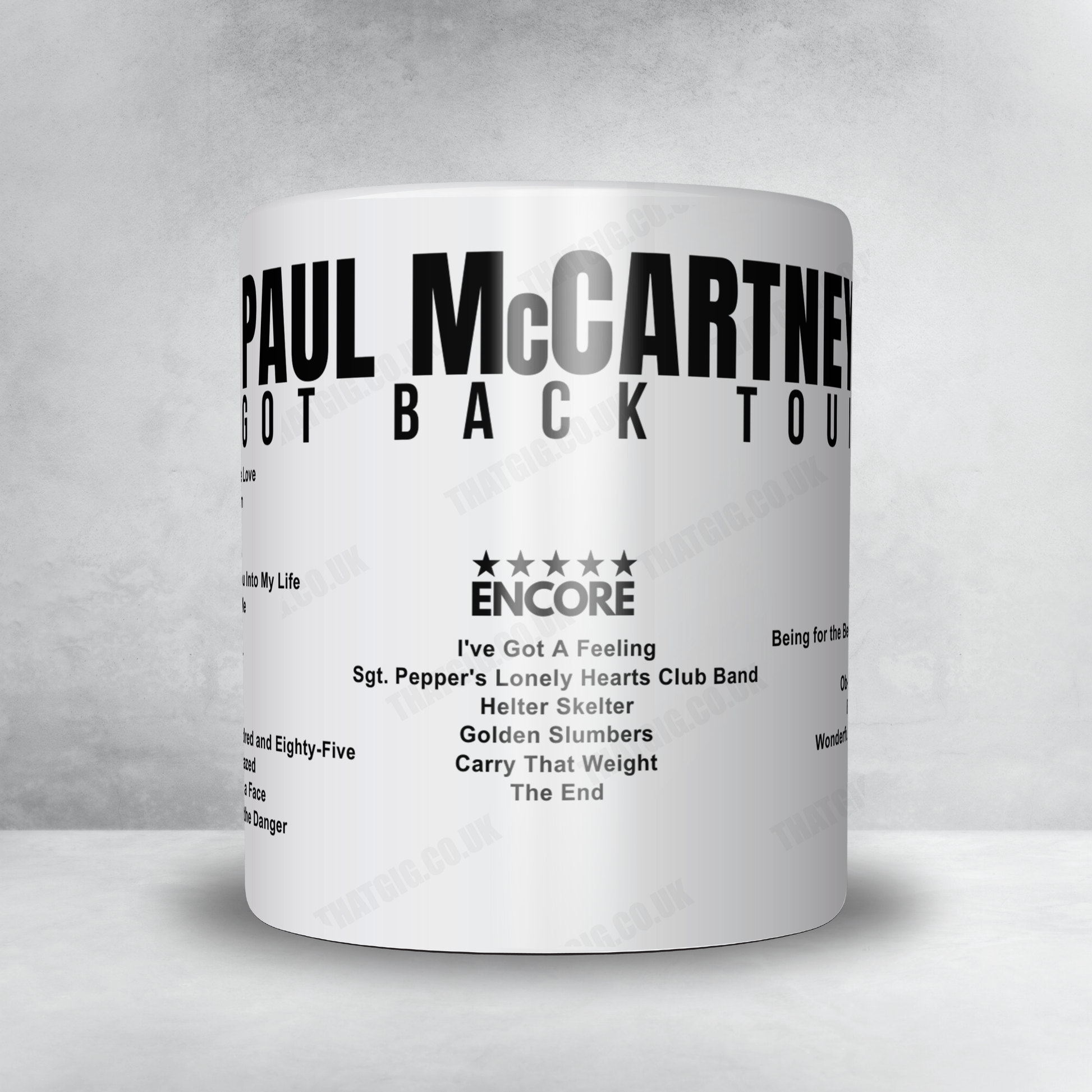 Paul McCartney Setlist Mug - Oriole Park at Camden Yards, Baltimore - June 12th, 2022