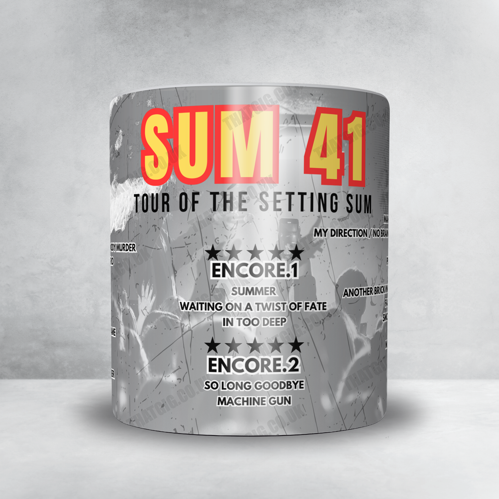 Sum 41 Setlist Poster - Canadian Tire Centre, Ottawa - January 24th, 2025