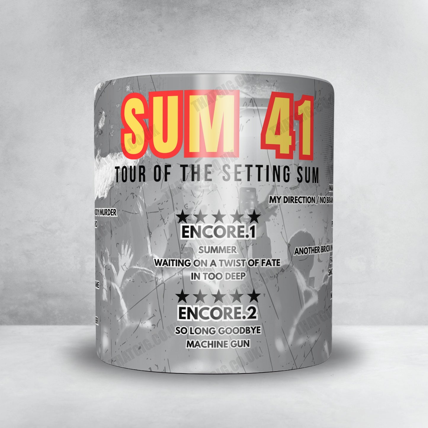 Sum 41 Setlist Mug - The NorVa, Norfolk - May 19th, 2024