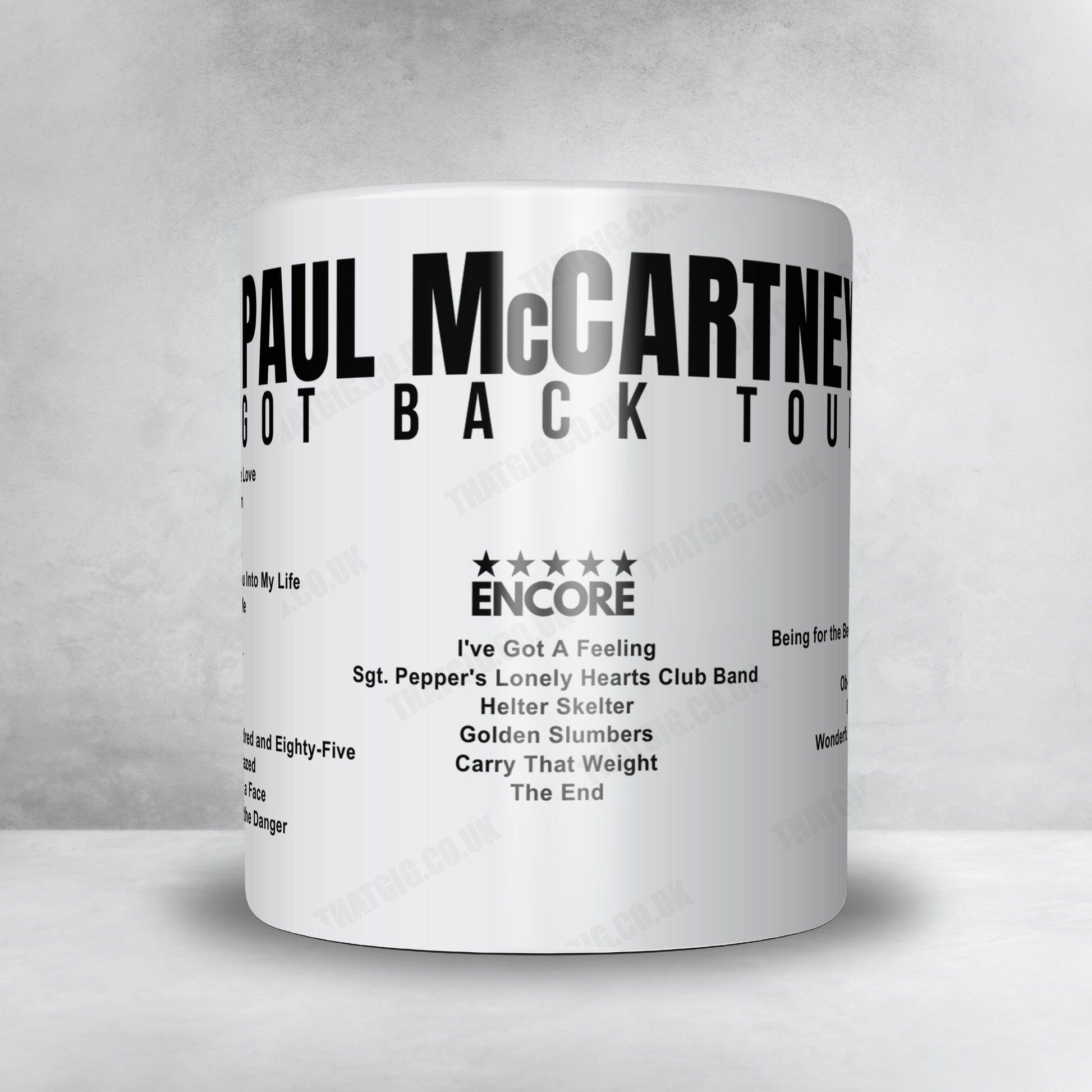 Paul McCartney Setlist Mug - Thompson-Boling Arena, Knoxville - May 31st, 2022
