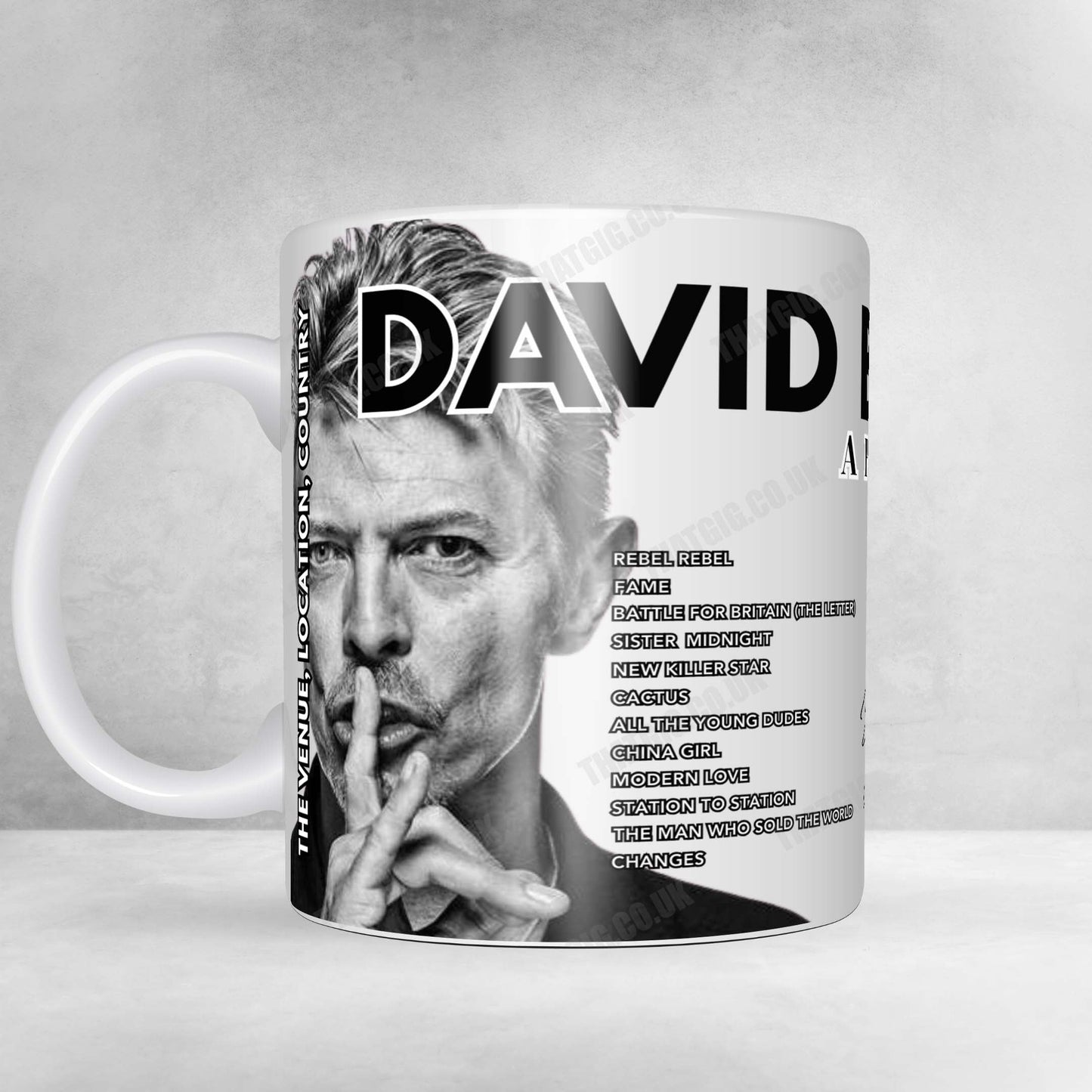 David Bowie Setlist Mug - Festhalle, Frankfurt - October 18th, 2003