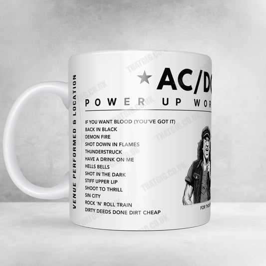 AC/DC Setlist Mug - Staples Center, Los Angeles - February 8th, 2015